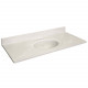 Design House 586305/347 Cultured Marble 49" Vanity Top In White On White, 4" Centerset