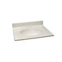 Design House 586271/313 Cultured Marble 25" Vanity Top In White On White, 4" Centerset