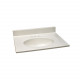 Design House 586271/313 Cultured Marble 25" Vanity Top In White On White, 4" Centerset