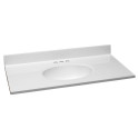 Design House 586206/248 Cultured Marble 37" Vanity Top In Solid White, 4" Centerset