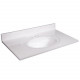 Design House 586206/248 Cultured Marble 37" Vanity Top In Solid White, 4" Centerset