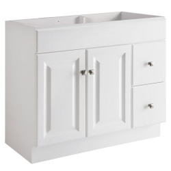 Design House 597237/45 Wyndham 36" 2-Door 2-Drawer Vanity In White, Unassembled