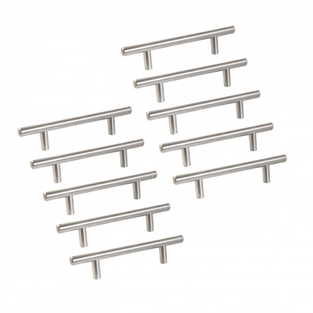 Design House 206573 Solid Stainless Steel 8" CTC Cabinet Pull, 10-Pack
