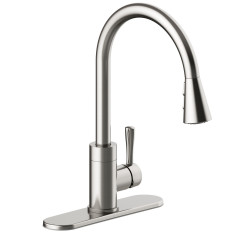 Design House 595140 Baylor Pull-Down Kitchen Faucet In Satin Nickel