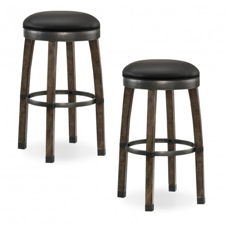 Design House 10119 Faux Leather Bar Stool, Set Of 2