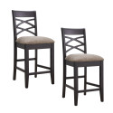 Design House 10084 Double Cross Back Counter Stool, Set Of 2
