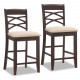 Design House 10084 Double Cross Back Counter Stool, Set Of 2