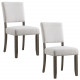 Design House 10186BB/HG Upholstered Dining Chair In Blackbean/Heather Gray, Set Of 2