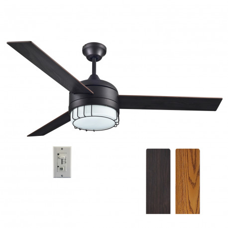 Design House 157347 Ajax LED 52" Ceiling Fan In Oil Rubbed Bronze w/ Wall Control