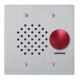 Aiphone LE-SSR 2-Gang Door Station with Red Mushroom Button, Vandal and Weather Resistant Stainless Steel