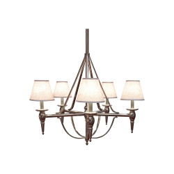 Rocky Mountain Hardware C500 Five-Arms Towne Chandelier w/6 1/2" Round Escutcheon