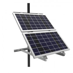 Aims Power PV-2X130POLE Adjustable Solar Side Pole Mount Bracket - Fits 2 Panels