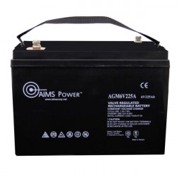 Aims Power AGM6V225A 6 volt 225 AH Deep Cycle Battery
