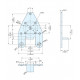 Sugatsune FFCB-SD-1 Face Frame Bracket For NSDX/SDS Series, Chromate