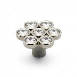 Richelieu 3077481401 Modern Swarovski Crystal & Metal Knob