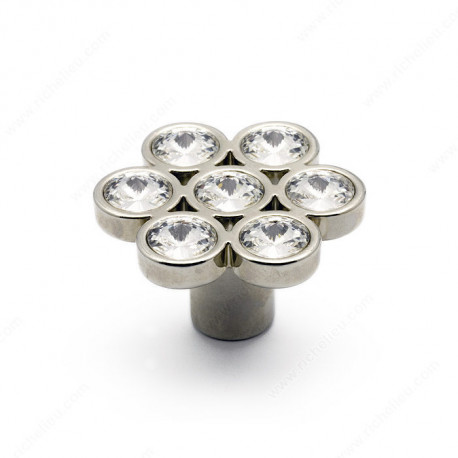 Richelieu 3077481401 Modern Swarovski Crystal & Metal Knob