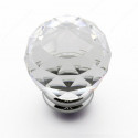 Richelieu 50364014011 Modern Swarovski Crystal and Metal Knob