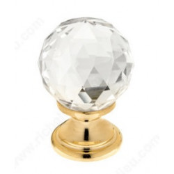 Richelieu 993313011 Modern Swarovski Crystal and Gold/Brass Knob