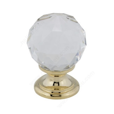 Richelieu BP999313011 Modern Crystal and Brass Knob