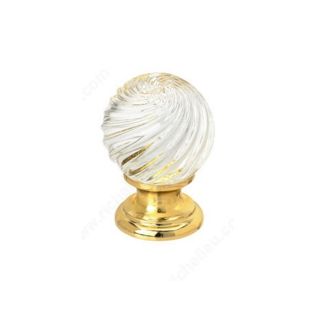 Richelieu 991213011 Traditional Crystal and Brass Knob