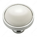 Richelieu BP441814030 Eclectic Metal or Brass and Ceramic Knob