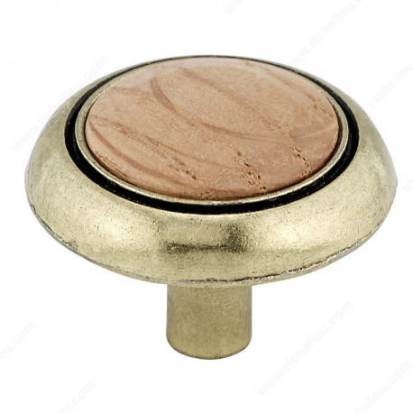 Richelieu BP3816BB251 Eclectic Metal and Wood Knob