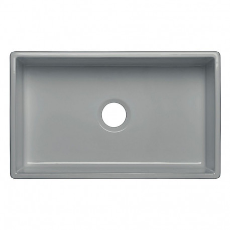 American Imaginations 2ZQPR 33" Grey Granite Composite Kitchen Sink w/ 1 Bowl, Semi-Recessed