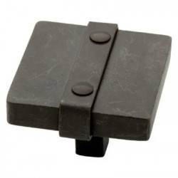 Brainerd Mfg Co/Liberty Hdw 65177WI Cabinet Knob, Iron Craft Square, Wrought Iron, 1.5-In.