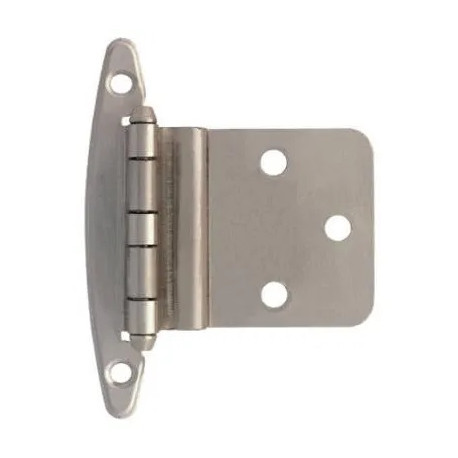 Brainerd Mfg Co/Liberty Hdw H00930L-SN-U1 Inset Cabinet Hinges Without Spring, Satin Nickel, 3/8-In., 10-Pk.