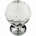 Liberty Hardware P30779C-CHC-CP Faceted Crystal Cabinet Knob, Chrome Base, 1-3/16-In.