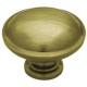 Brainerd Mfg Co/Liberty Hdw P40005C-AB-C 1.25-In. Antique Brass Round Cabinet Knob
