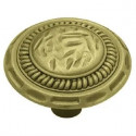 Liberty Hardware P775A0H-AB-C Cabinet Knob, Sundial Round, Antique Brass, 1-3/8-In.