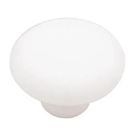 Brainerd Mfg Co/Liberty Hdw P95715H-W-C Mushroom Cabinet Knob, White Ceramic, 1-1/2-In.