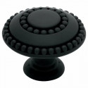 Liberty Hardware PBF808Y-FB-C Double Beaded Cabinet Knob, Black Matte, 1-3/8-In. Round