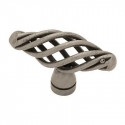 Liberty Hardware PN0528-AP-C Cabinet Knob, Small Birdcage, Pewter, 2-In.