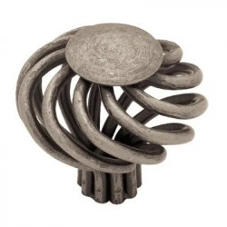 Brainerd Mfg Co/Liberty Hdw PN9010-AP-C Cabinet Knob, Large Wire Swirl, Pewter, 1-5/8-In.
