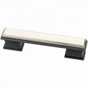 Liberty Hardware P33770C-CO-C Luxe Pull, Dual Mount, Cocoa Bronze & Satin Nickel, 3 or 3-3/4-In.