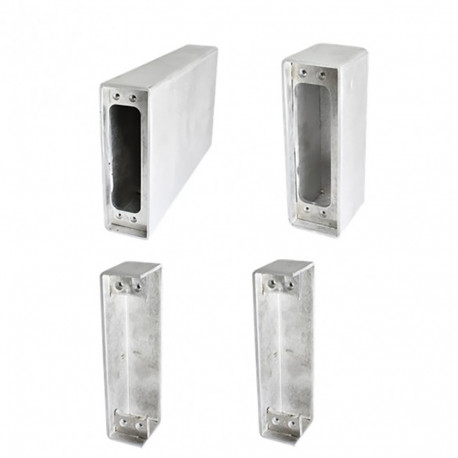 D&D 77108551 CONCEALFIT Aluminum Weld Box Kit - Includes, Post Side Box For Closer And Hinge, Gate Side Box For Hinge