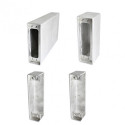 D&D 77108551 CONCEALFIT Aluminum Weld Box Kit - Includes, Post Side Box For Closer And Hinge, Gate Side Box For Hinge