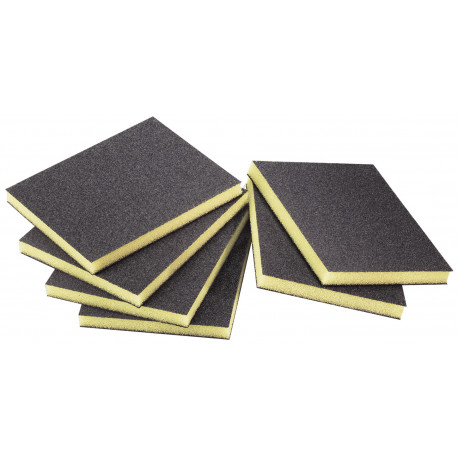 Hafele 005.32. Flexible Sanding Sponge, Silicon Carbide, 4.75" x 3.75" x 0.5"