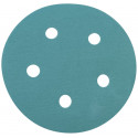 Hafele 005.34. Aluminum Oxide Discs, Premium, 5", Ceramic Blue, Hook-N-Loop, 5 Holes, 100/Pk