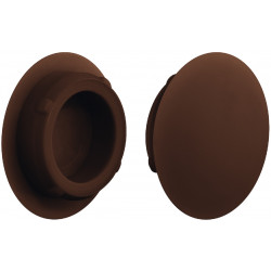 Hafele 045.00.160 Cover Cap for Blind Hole, Push Fitting, 20/15 mm, Dark Brown, Plastic