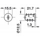 Hafele 210.41.601 Universal Cylinder Removable Core, Warehouse Locking Cylinder w/o Key, MK1