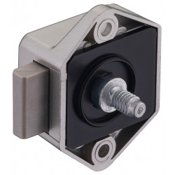 Hafele 211.61.604 Push-Lock Mini, Deadbolt Rim Lock, Backset 15 mm, Matt Nickel