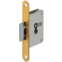 Hafele 213.21.200 Mortise Lock w/ Catch, Backset 15 mm, Forend 80 mm, Right Hand/Drawer