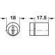 Hafele 230.22.701 Plate Cylinder w/ Fixed Plate Cylinder for Mortise Lock Case, 60-001–Keyed Alike
