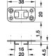 Hafele 237.23.006 Bar Guide, Open Type, Galvanized Steel, 0.62" x 0.12"