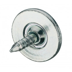 Hafele 246.08.910 Counterpiece for Magnetic Catch for Knocking In, Round, Steel Galvanized, 13 mm