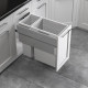 Hafele 502.77.521 Hailo US Cargo FF 15, Waste Bin Pull-Out, Light Gray, Face Frame Cabinets