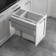 Hafele 502.77.522 Hailo US Cargo FF 18, Waste Bin Pull-Out, Light Gray, Face Frame Cabinets